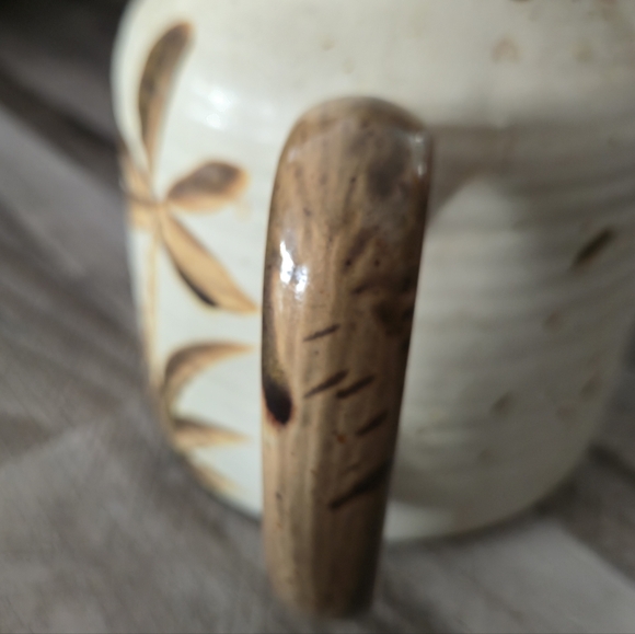 Vintage Speckled Stoneware Teapot Boho Retro 70s Hand Painted Tea Pot - Picture 5 of 10